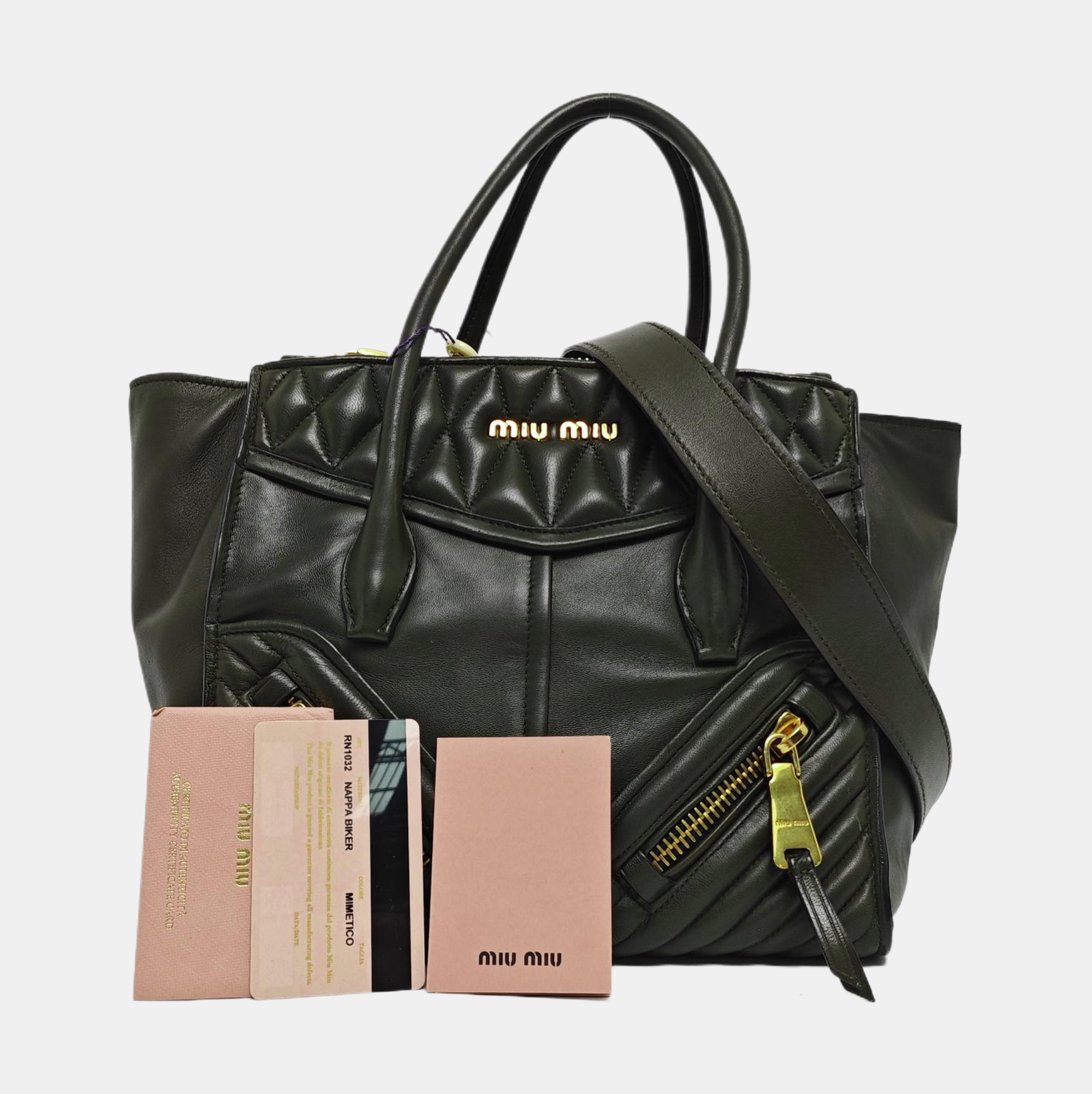 Quilted Lambskin Shoulder Bag Green