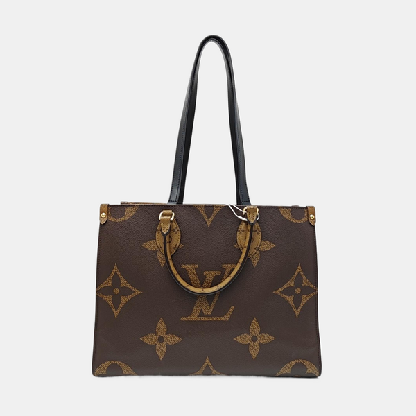 ONTHEGO MM Monogram Coated Canvas Brown