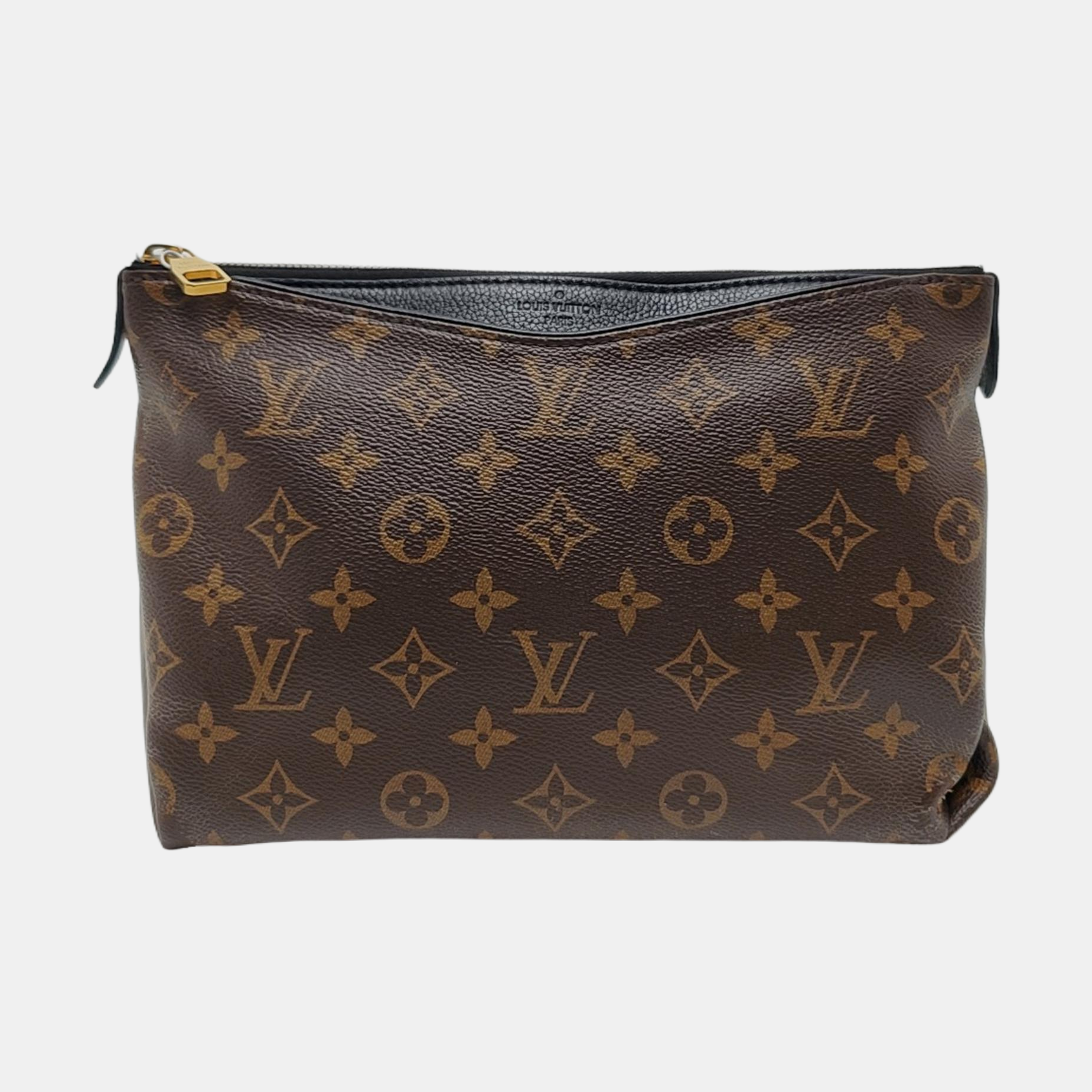 Authenticated pre-owned  PALLAS Monogram Coated Canvas Brown - Clutch at Looply