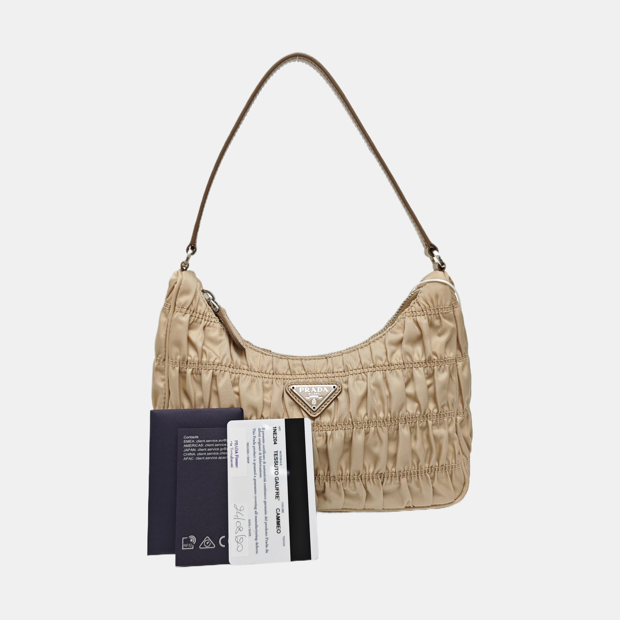 Re-Edition2005 Mini Quilted Nylon Beige