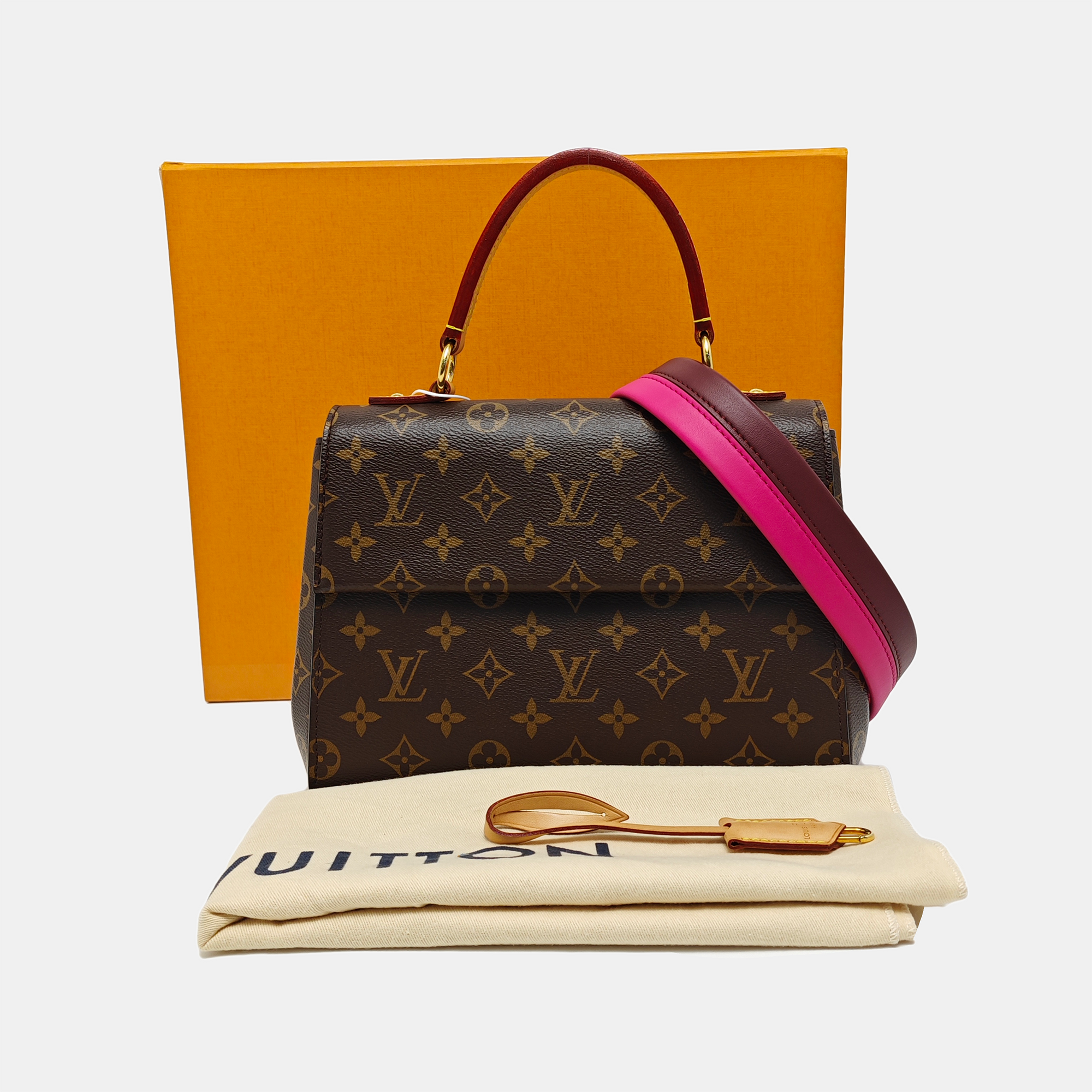 CLUNY BB Monogram Coated Canvas Brown