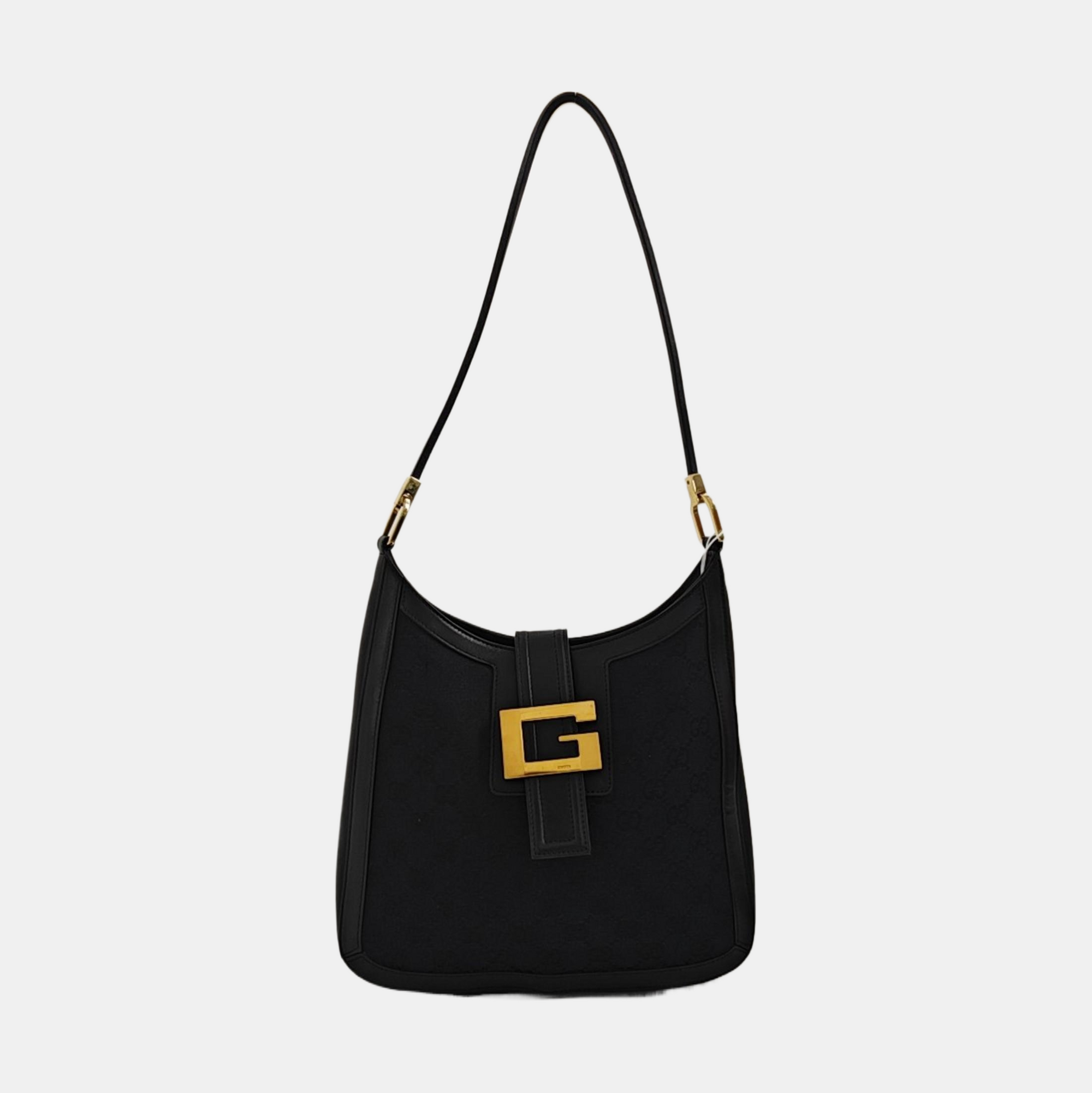 Monogram Canvas Shoulder Bag Black
