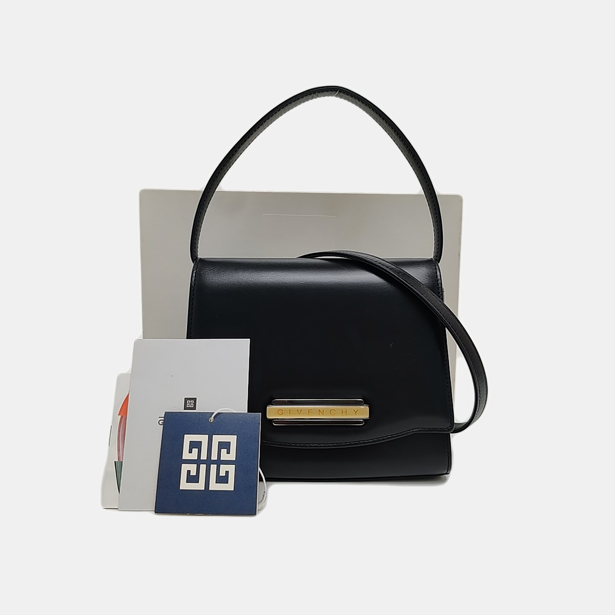 Leather Shoulder Bag Black