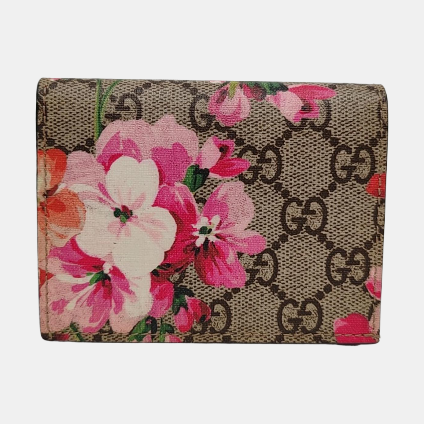 GG Blooms Monogram Coated Canvas Beige Wallet