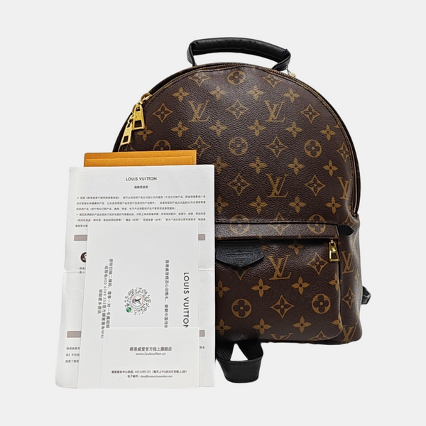Monogram Coated Canvas Backpack Brown