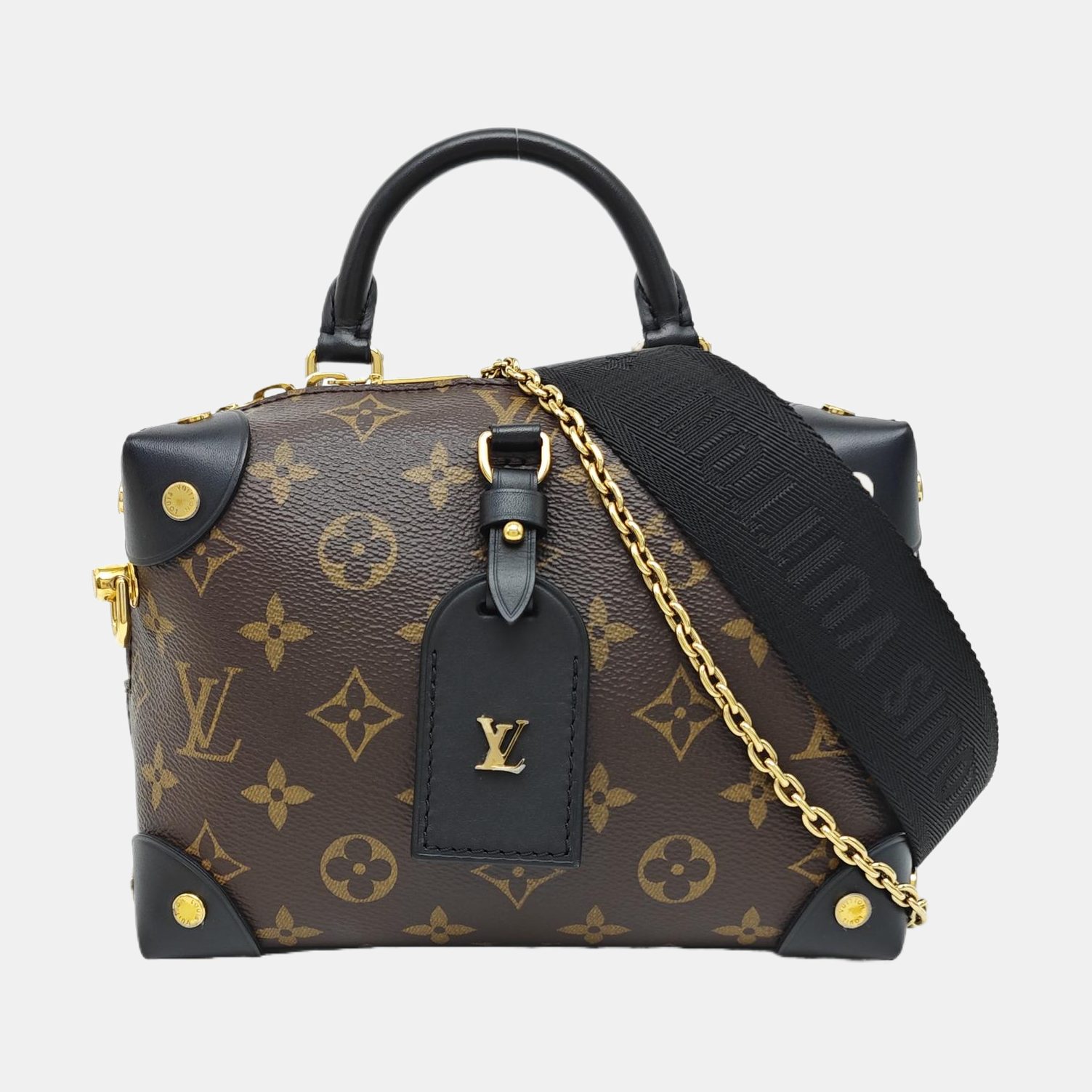 PETITE MALLE Monogram Coated Canvas Brown