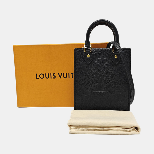 SAC PLAT Mini Calfskin Black