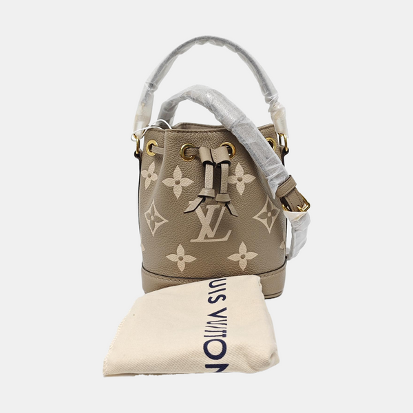 NOÉ Nano Monogram Calfskin Gray