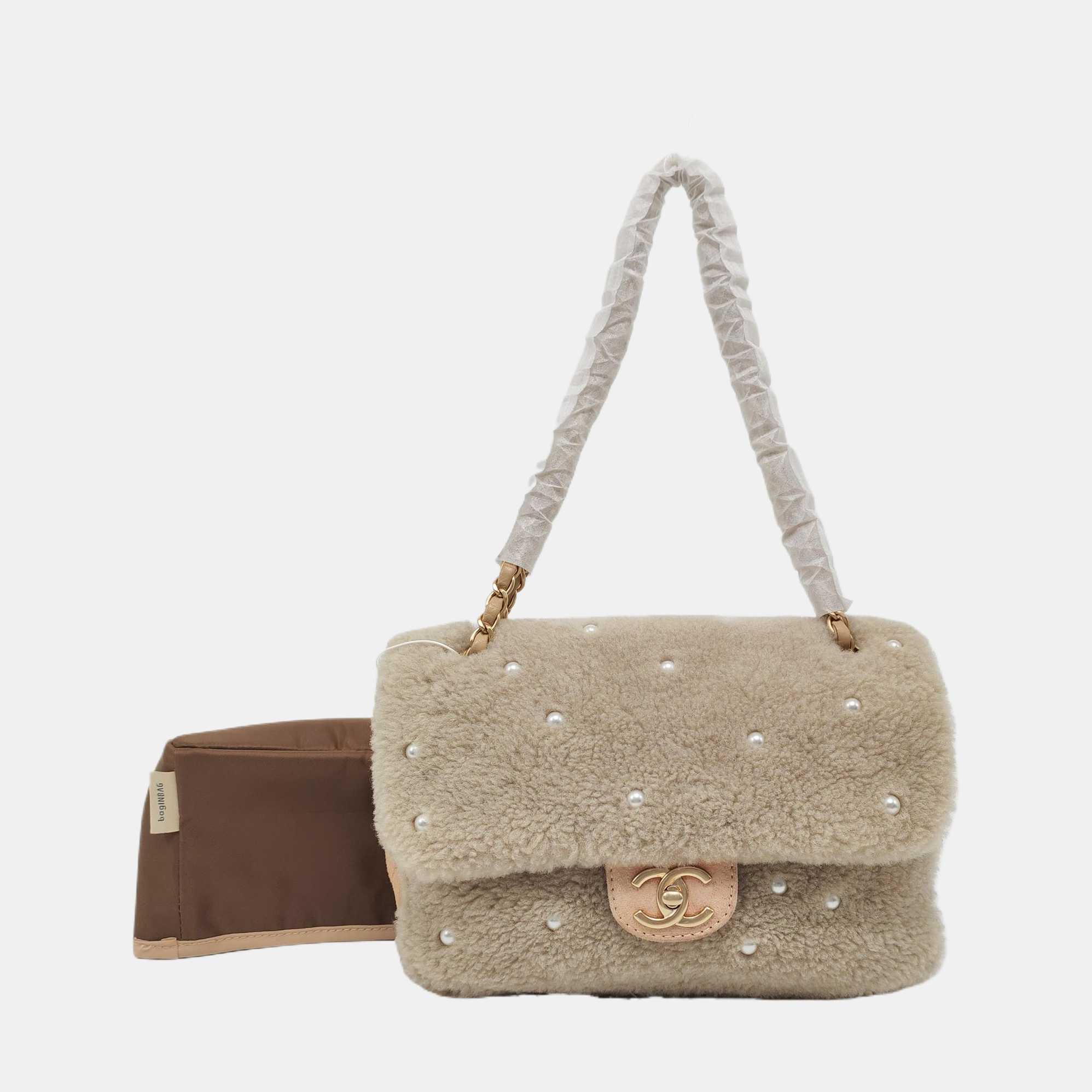 CLASSIC FLAP Small Sheepskin Gray