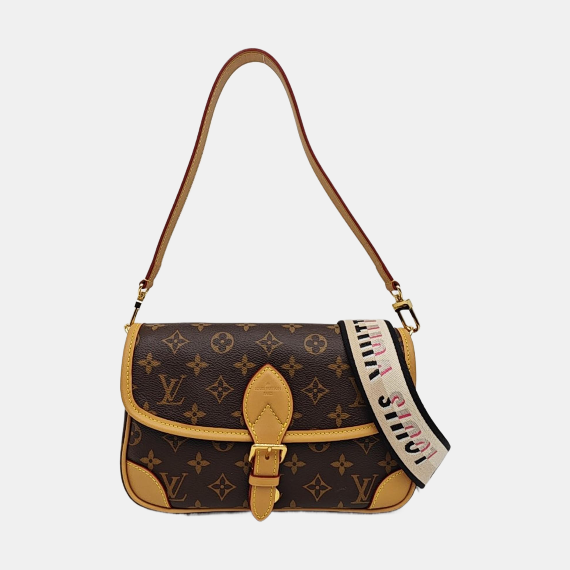 DIANE Monogram Coated Canvas Brown