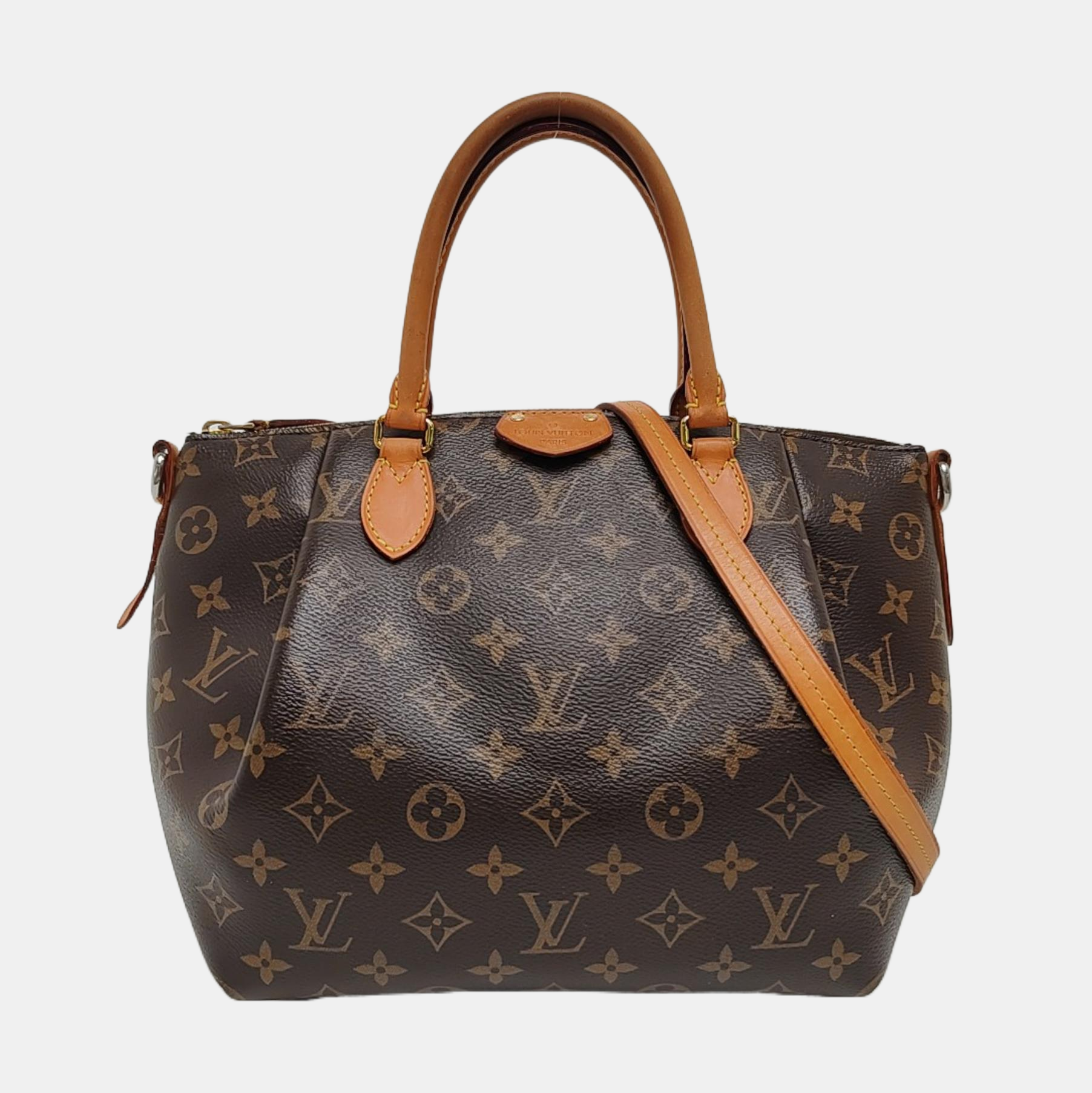 TURENNE Monogram Coated Canvas Brown