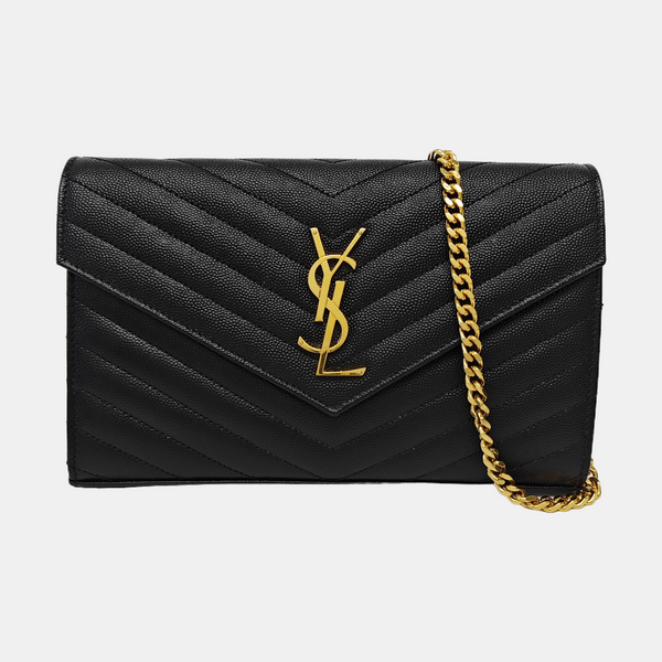 MONOGRAM Medium Chevron Calfskin Black