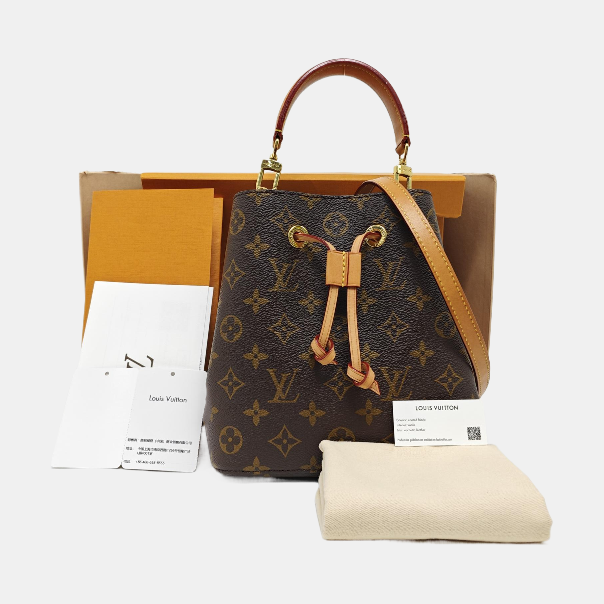 NÉONOÉ BB Monogram Coated Canvas Brown