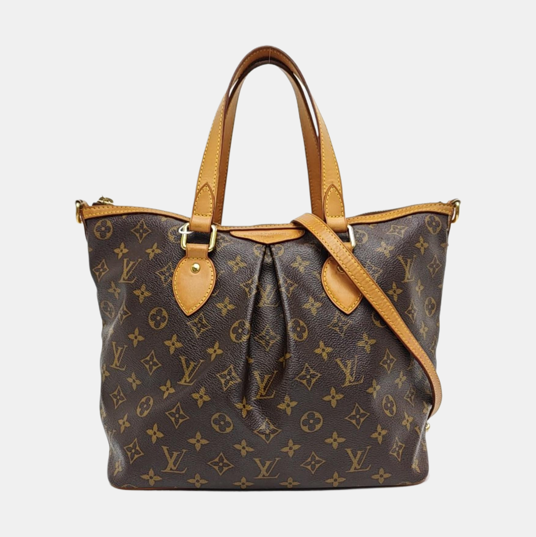 PALERMO PM Monogram Coated Canvas Brown