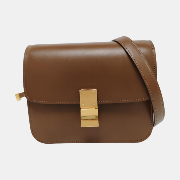 CLASSIC BOX Small Calfskin Brown