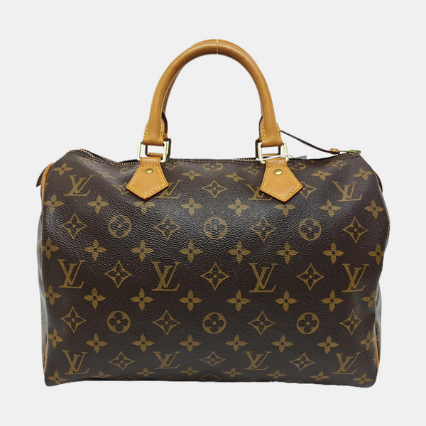 SPEEDY 30 Monogram Coated Canvas Brown