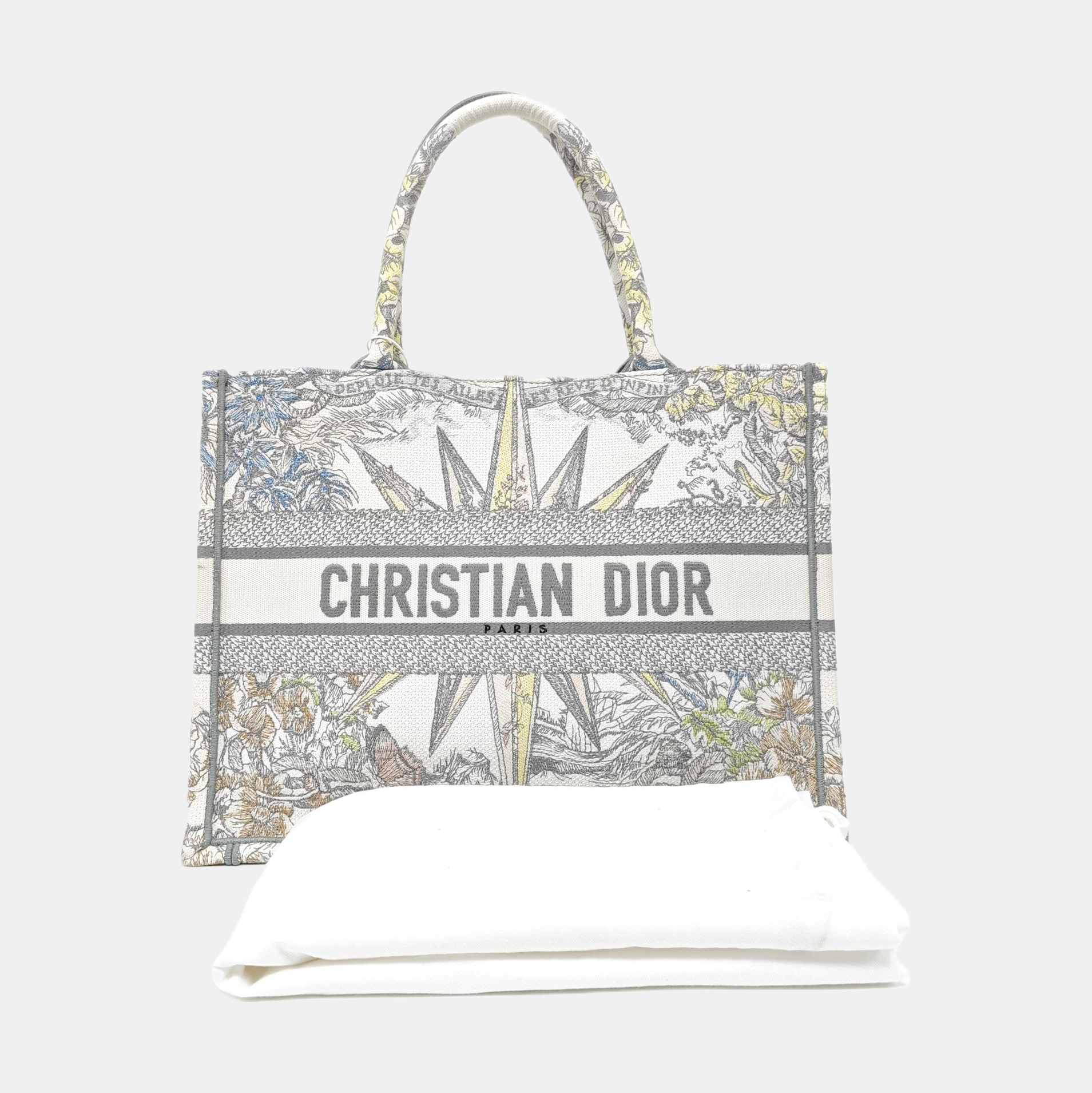 Book Tote Medium Fabric Gray