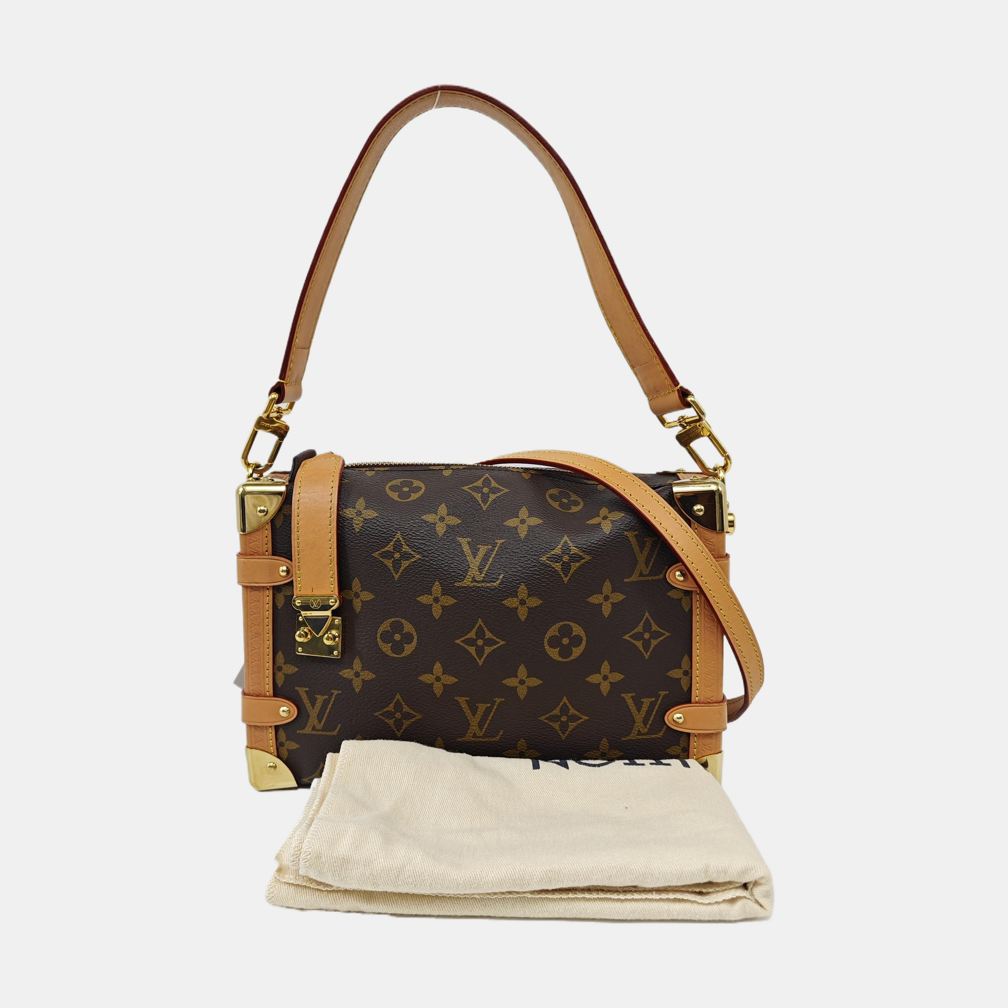 SIDE TRUNK MM Monogram Coated Canvas Brown