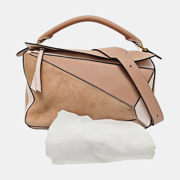 Puzzle Medium Calfskin Pink