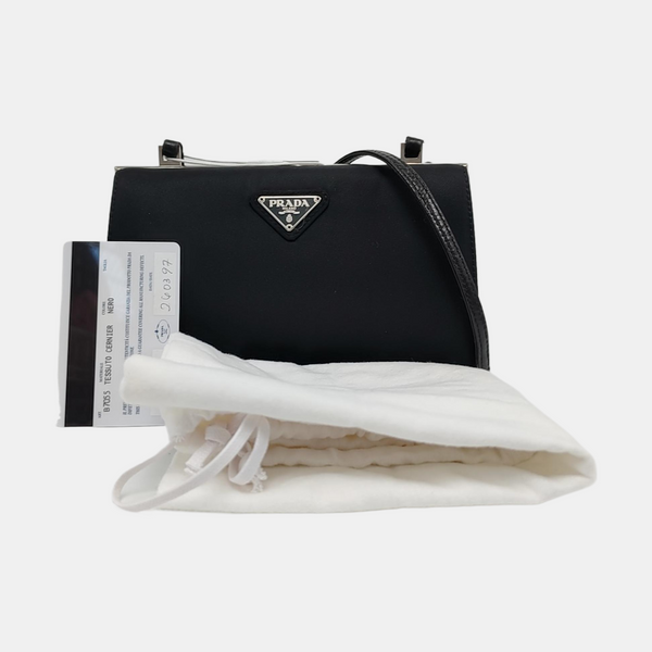 Fabric Crossbody Bag Black