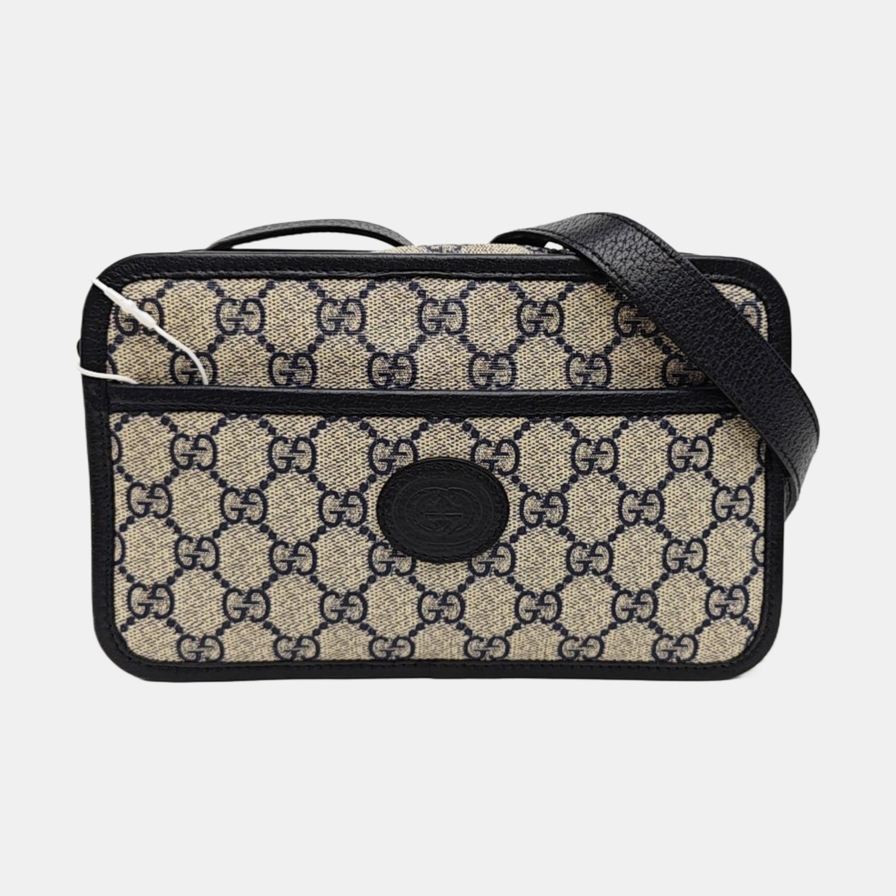 GG Supreme Mini Monogram Coated Canvas Beige