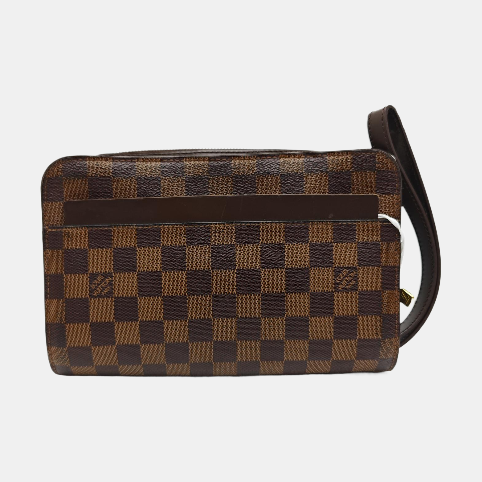 SAINT LOUIS Damier Ebene Coated Canvas Brown