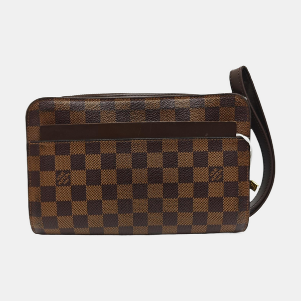 SAINT LOUIS Damier Ebene Coated Canvas Brown