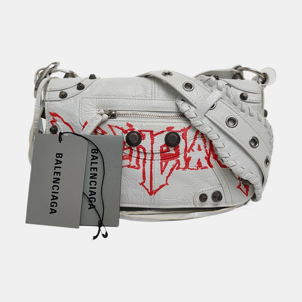 Authenticated pre-owned  Le Cagole XS Lambskin White - Shoulder Bag at Looply