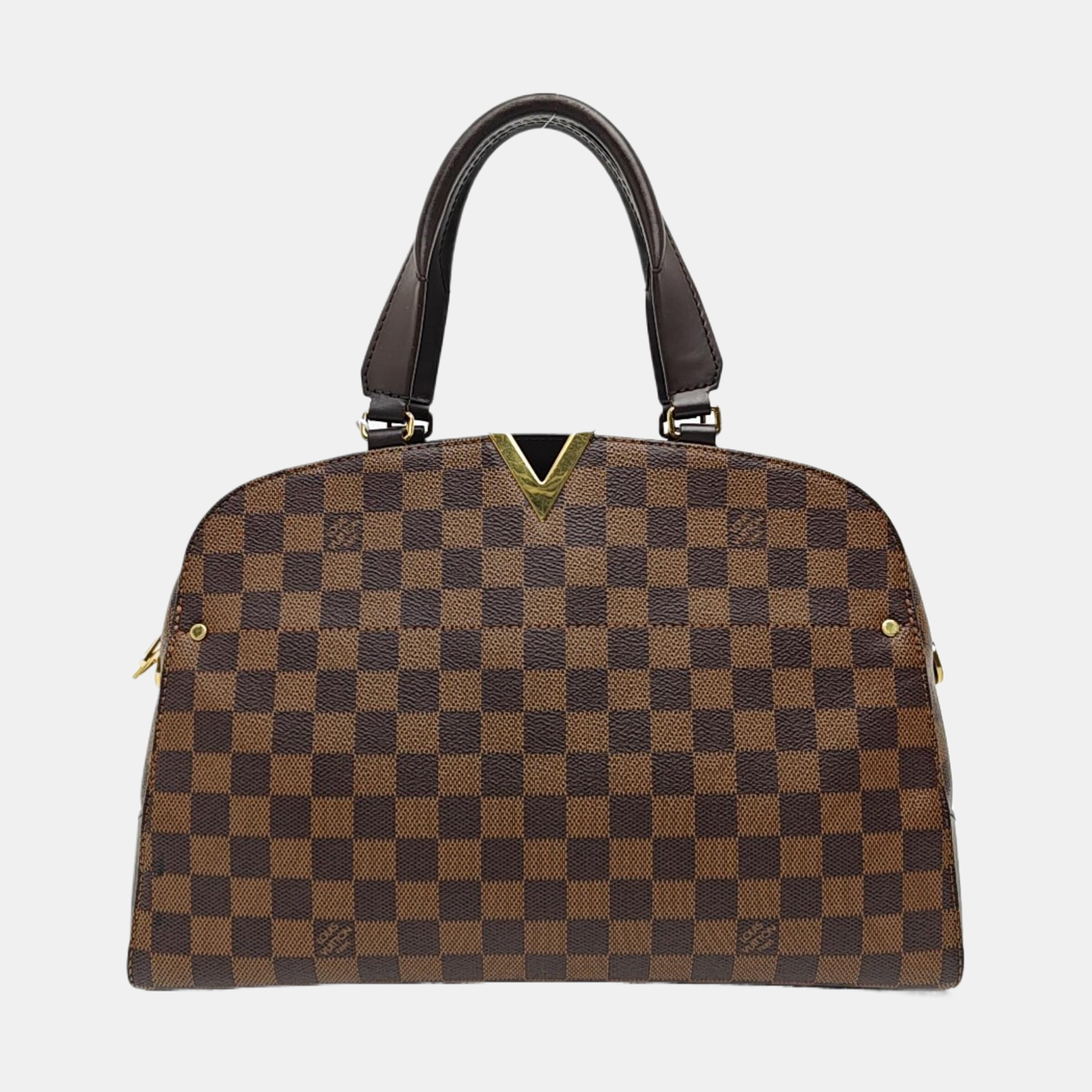 KENSINGTON BOWLING Damier Ebene Coated Canvas Brown