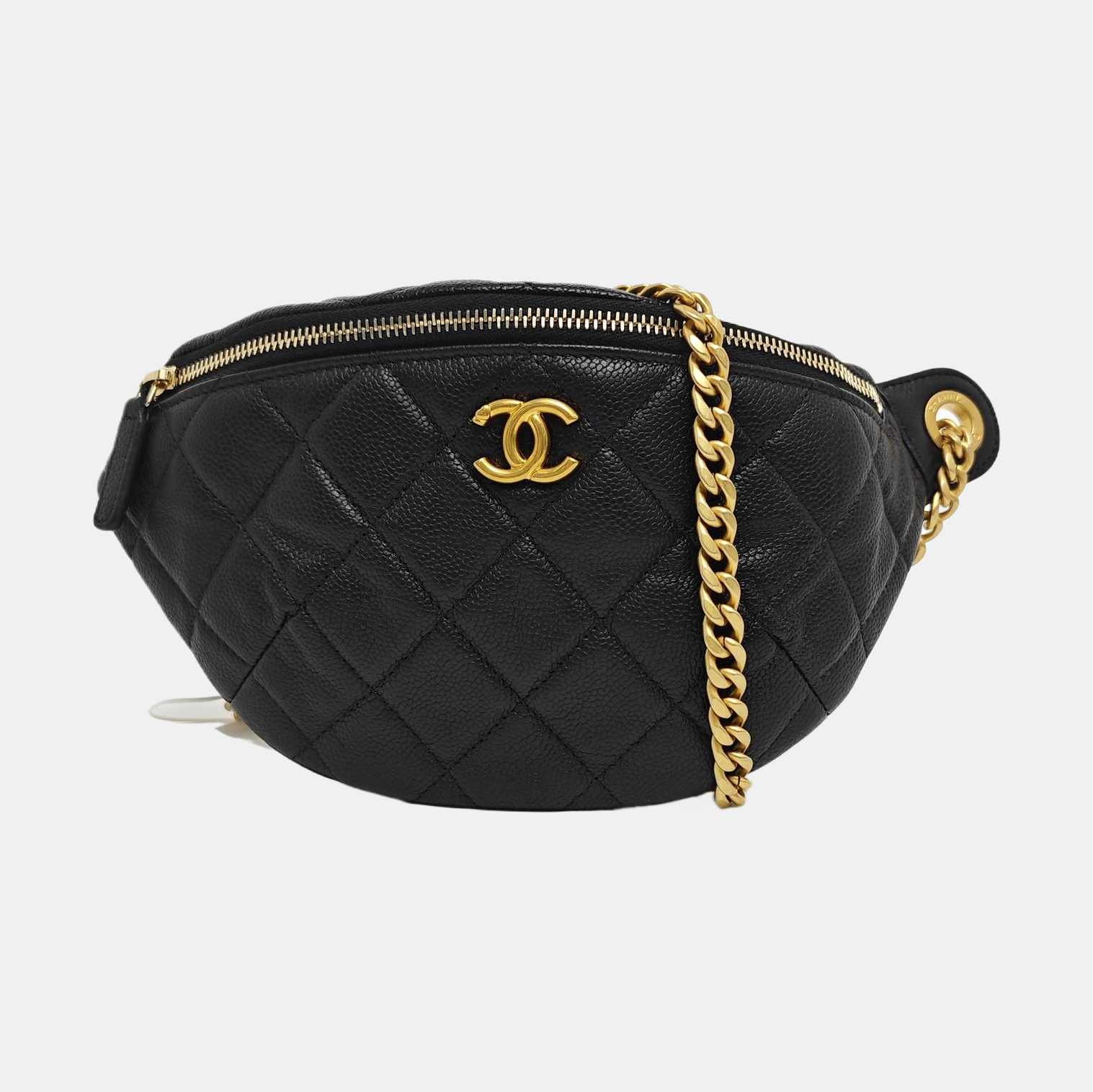 Quilted Calfskin Belt Bag Black