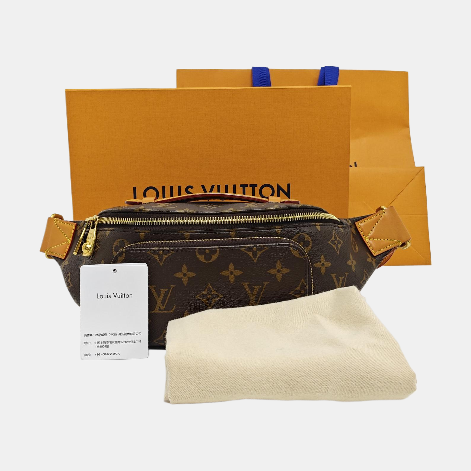 RUSH Monogram Coated Canvas Brown