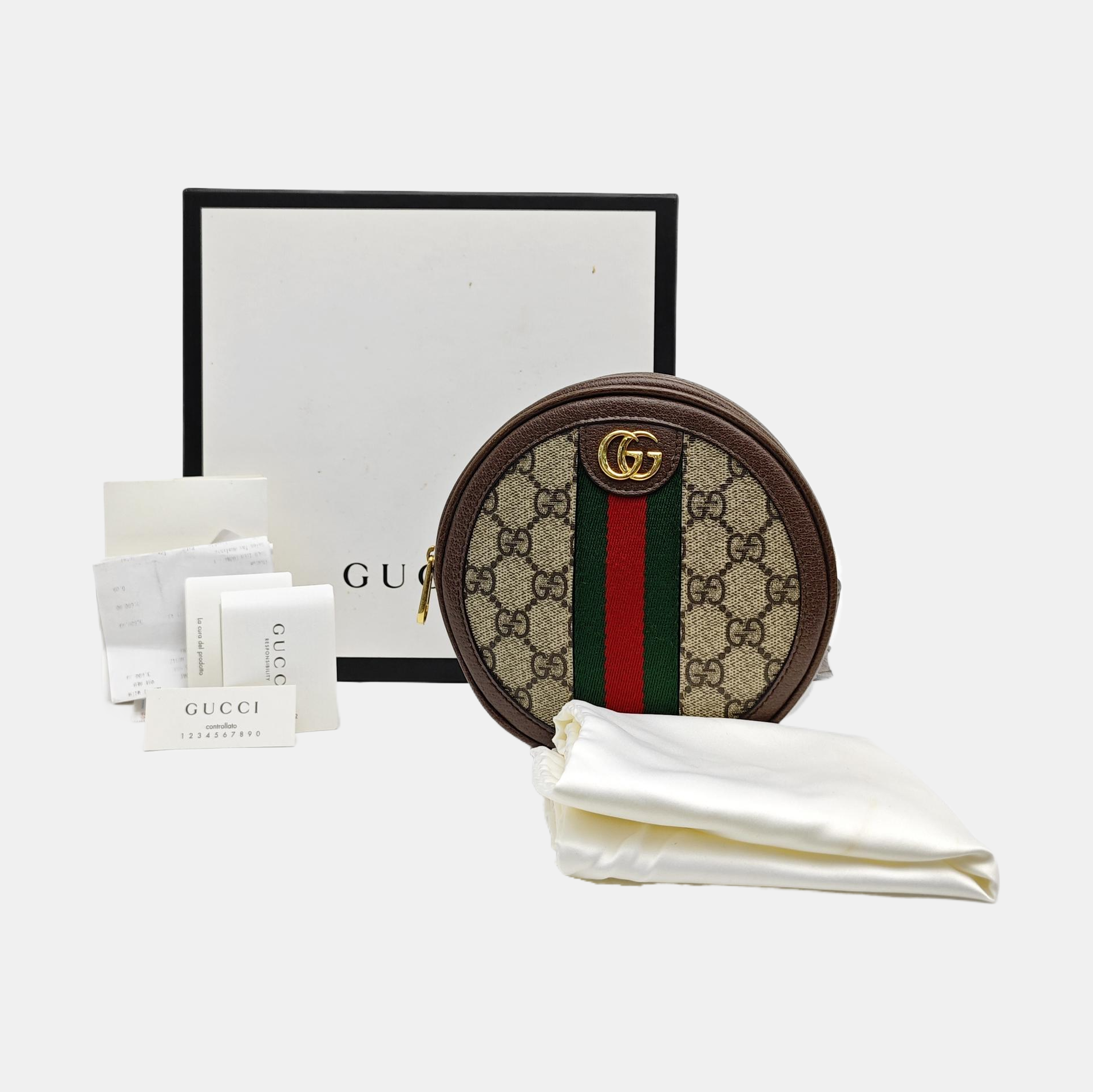 Ophidia Mini Monogram Coated Canvas Beige