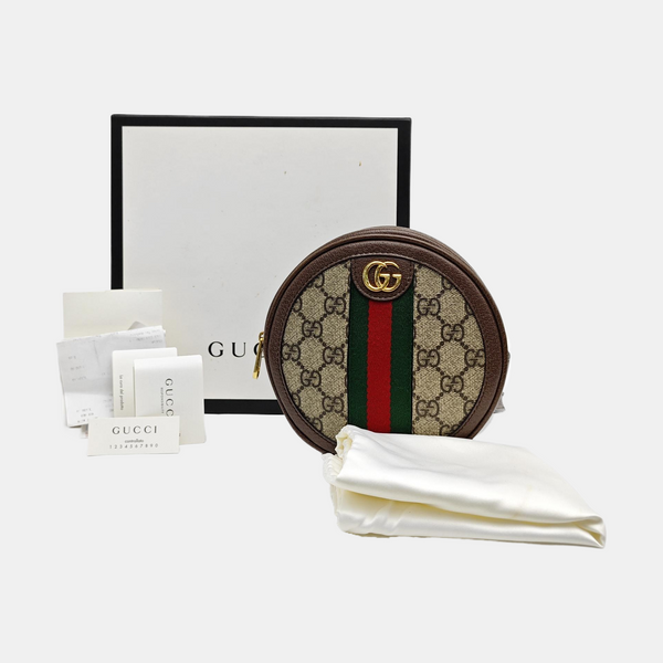Ophidia Mini Monogram Coated Canvas Beige