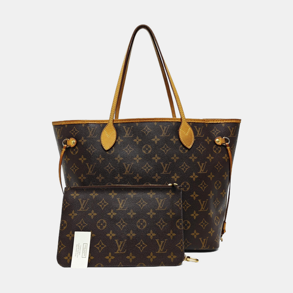 NEVERFULL MM Monogram Coated Canvas Brown