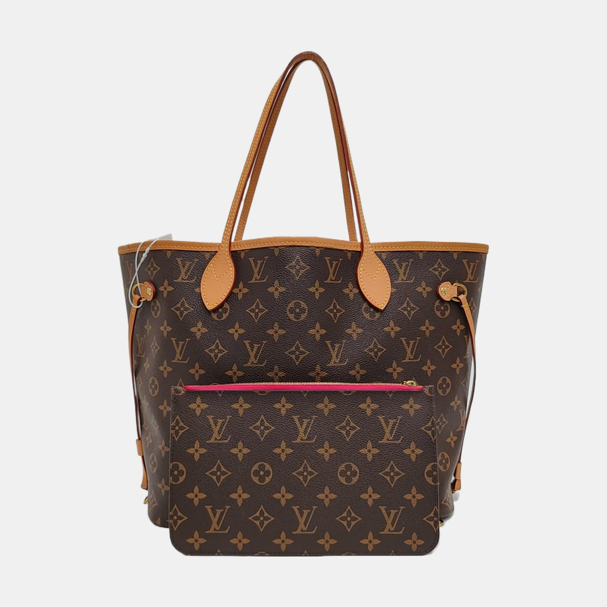 NEVERFULL MM Monogram Coated Canvas Brown