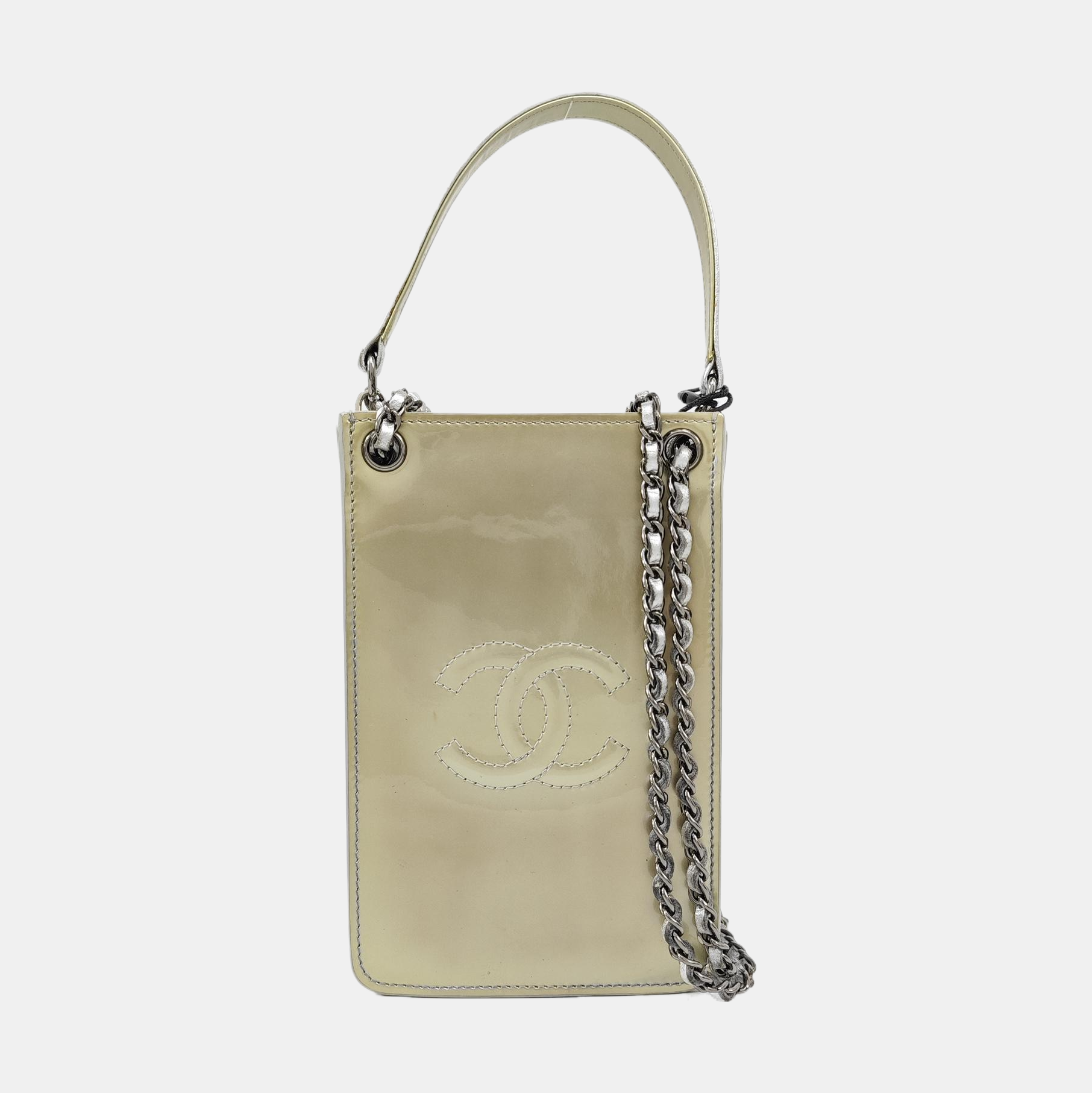 Calfskin Shoulder Bag Silver