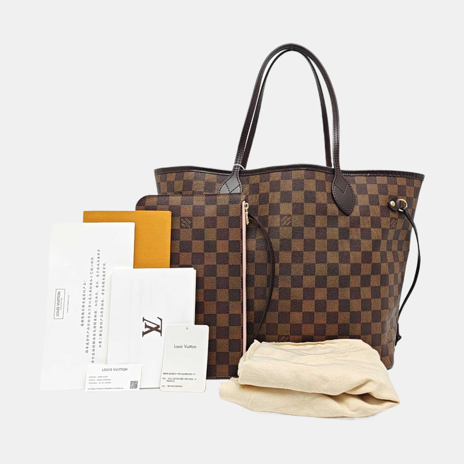 NEVERFULL MM Damier Ebene Coated Canvas Brown