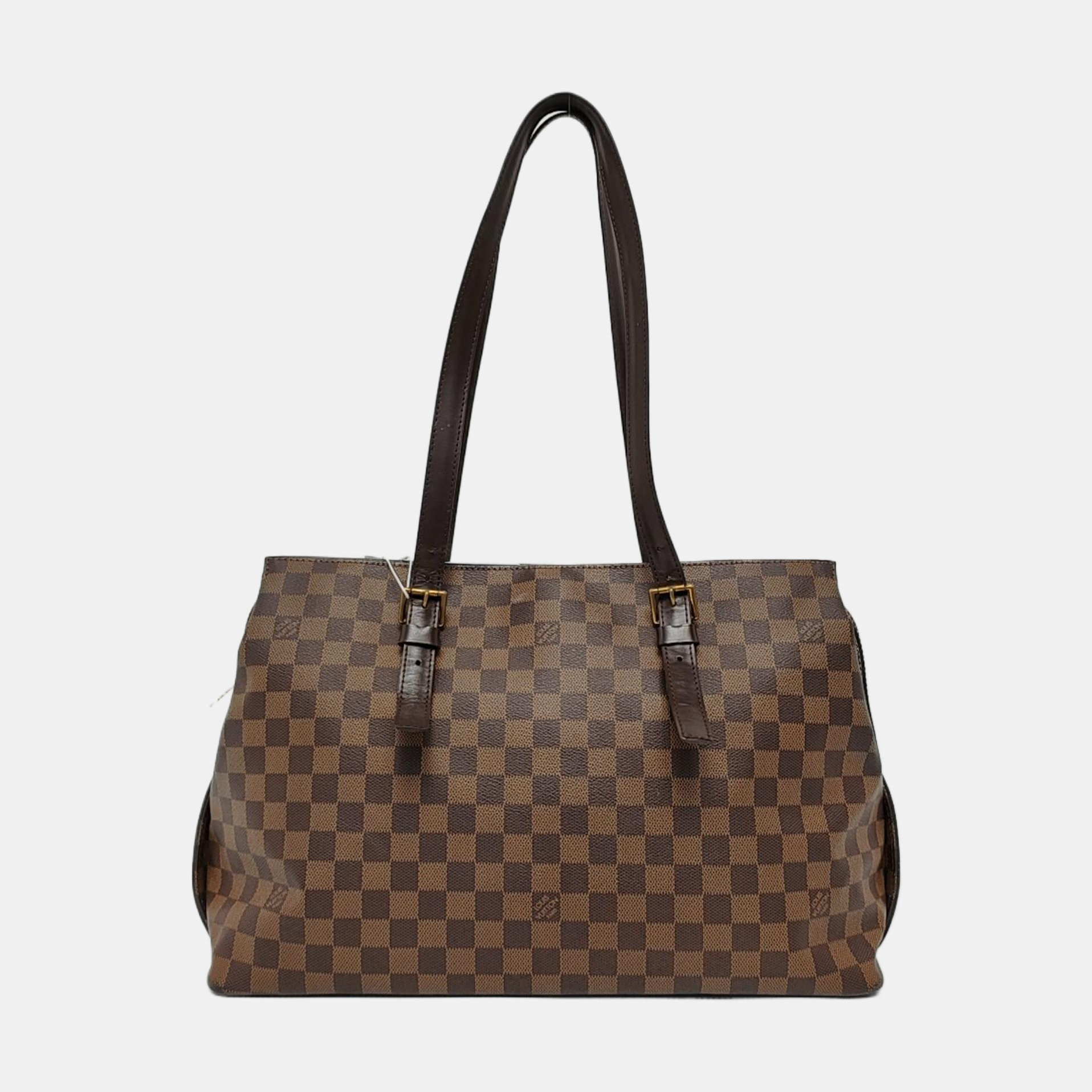 CHELSEA Damier Ebene Coated Canvas Brown
