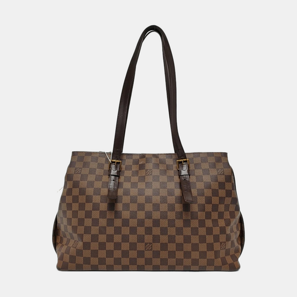 CHELSEA Damier Ebene Coated Canvas Brown
