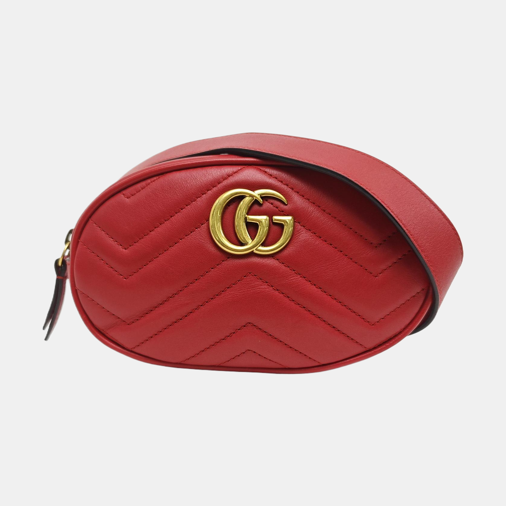 GG Marmont Super Mini Quilted Calfskin Red