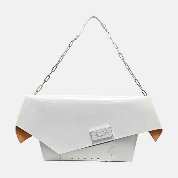 Patent Leather Shoulder Bag White