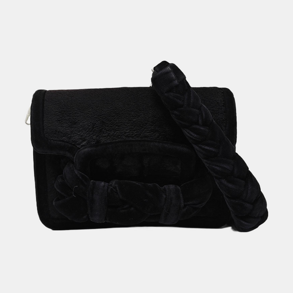 Fabric Shoulder Bag Black