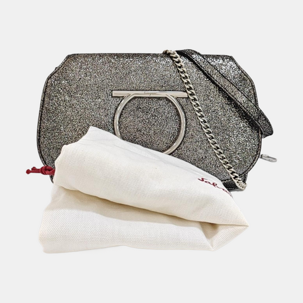 Gancini Lambskin Silver