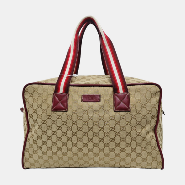 Monogram Canvas Tote Bag Beige