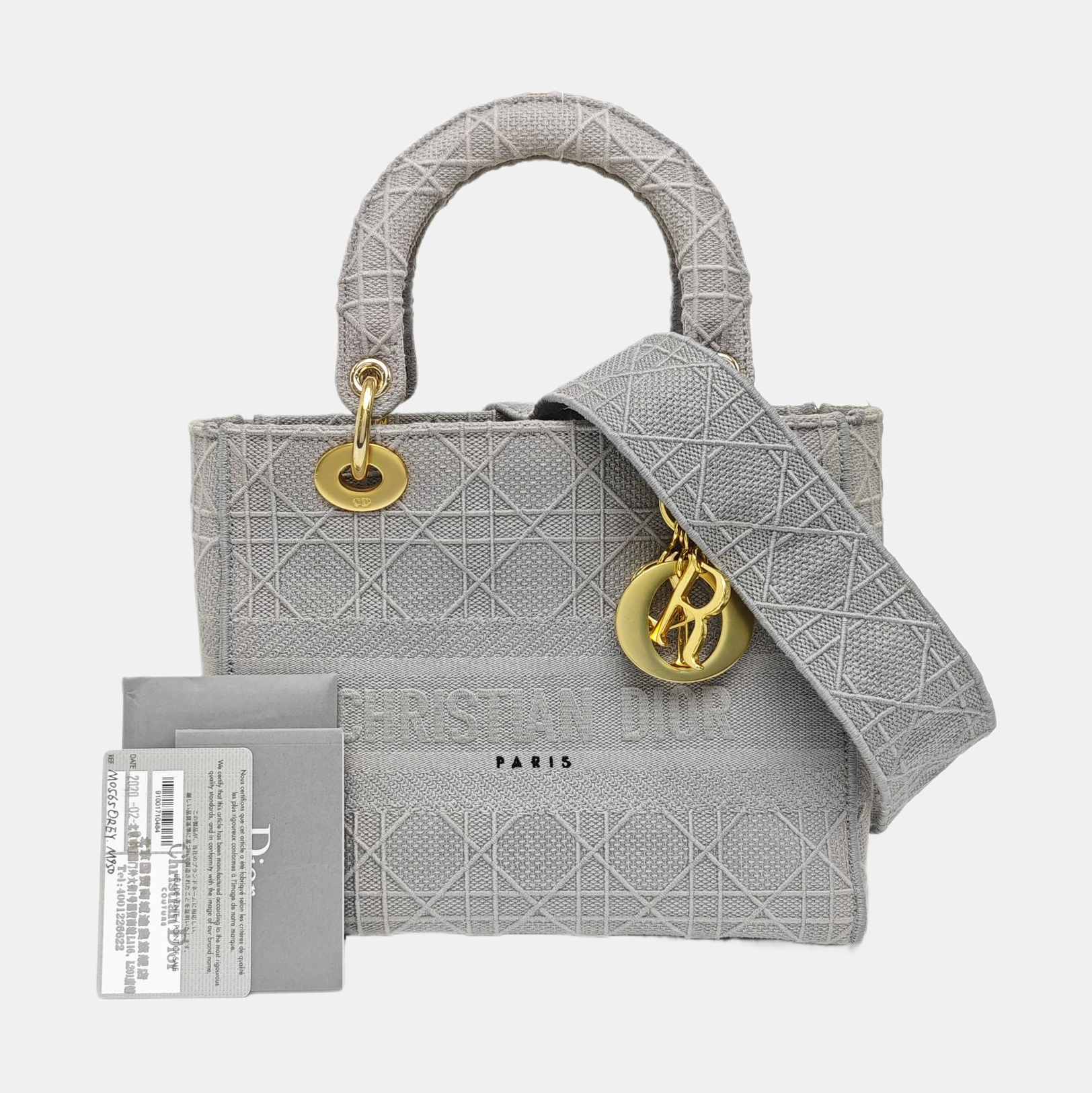 Lady D-Lite Cannage Canvas Gray