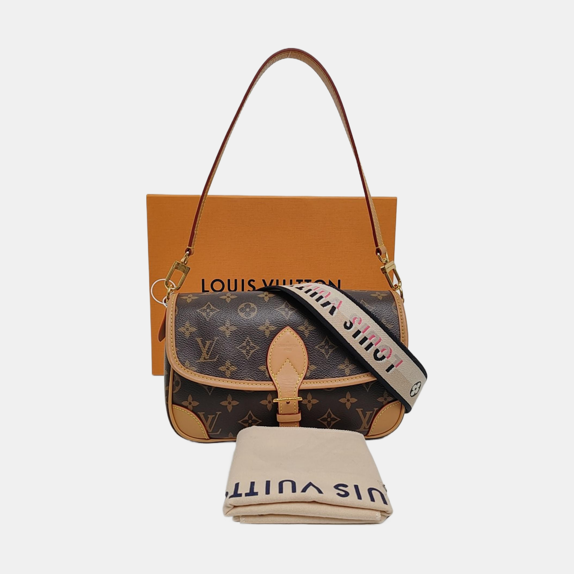 DIANE Monogram Coated Canvas Brown