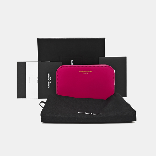 Leather Card Holder Red