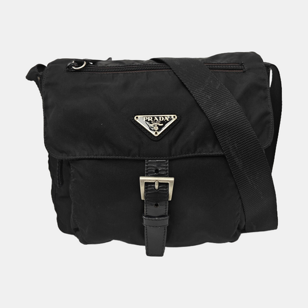 Fabric Shoulder Bag Brown