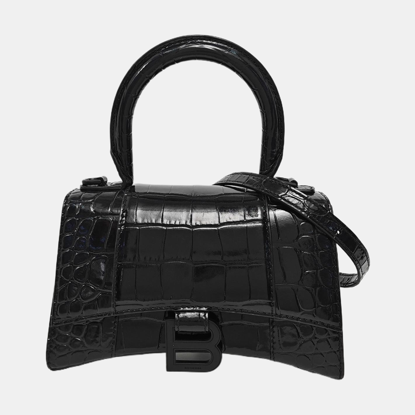 Hourglass Small Calfskin Black