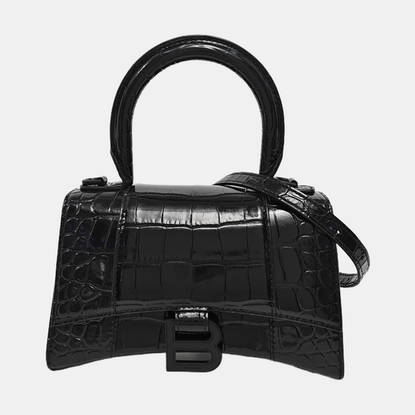 Hourglass Small Calfskin Black